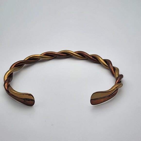 Michael Thompson Navajo Gold Tone & Copper Tone Twist Bracelet - Picture 4 of 6